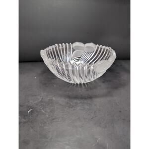 Mikasa Crystal‎ Frosted Flowers Bowl, Vintage Salad Bowl, Glass Bowl, Home Decor